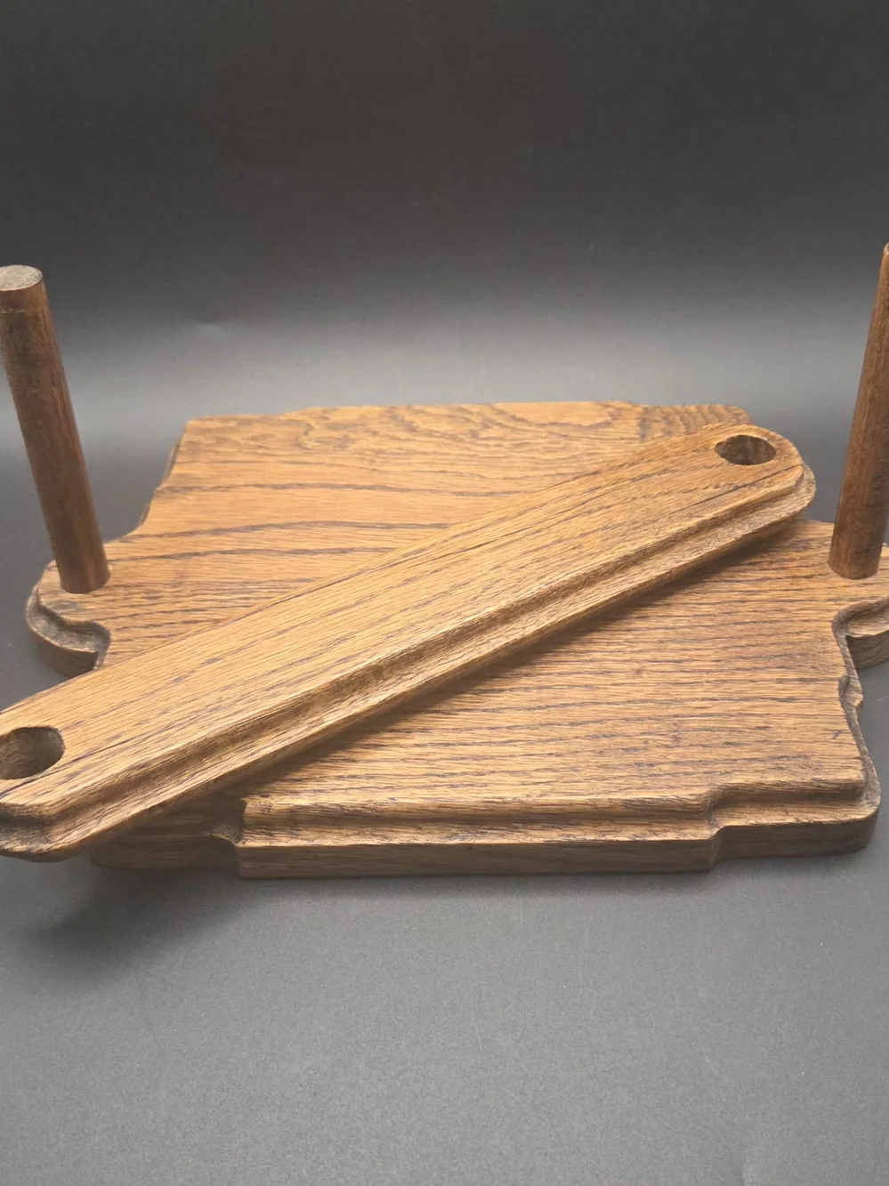 Vintage Napkin Holder Oak Wind Proof Country French Farm